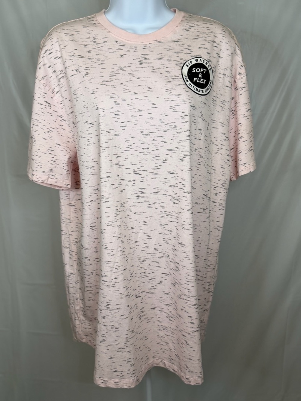 Rustic Souls XL Soft Flex Tee Heathered Pink Stretch Crewneck Top